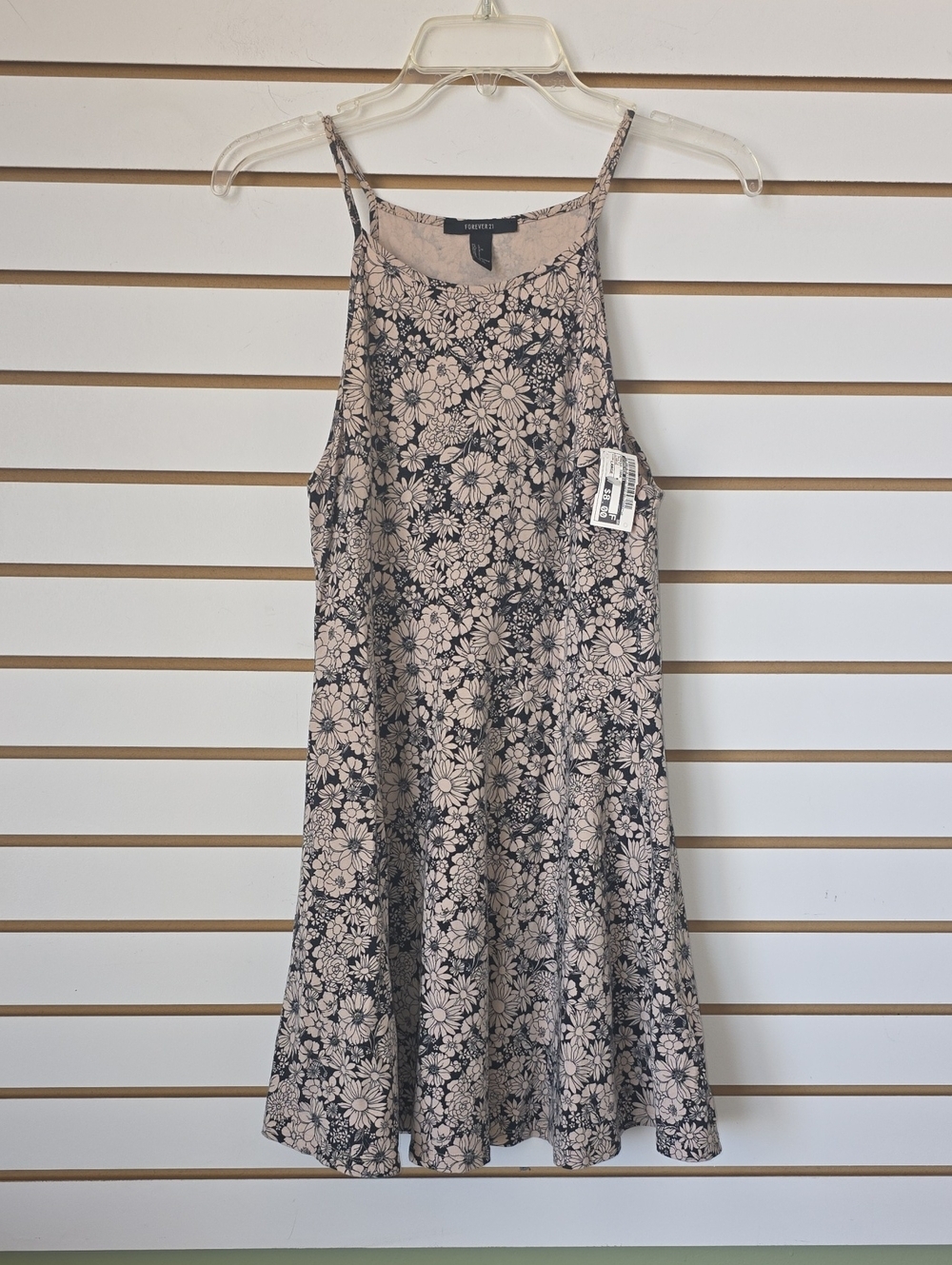 Floral Halter Swing Dress Lg